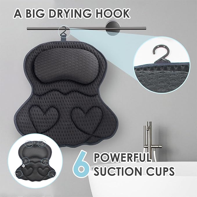 Bath Pillows for Tub Luxury, Bath Pillow for Head and Neck, Fit Bathtub Hot Tub - Image 5