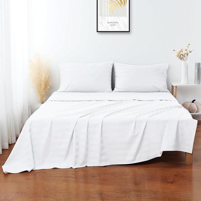 Flat Sheet Only 2 Pack, Full Size 400 Thread Count 100% Egyptian Cotton Flat - Image 4