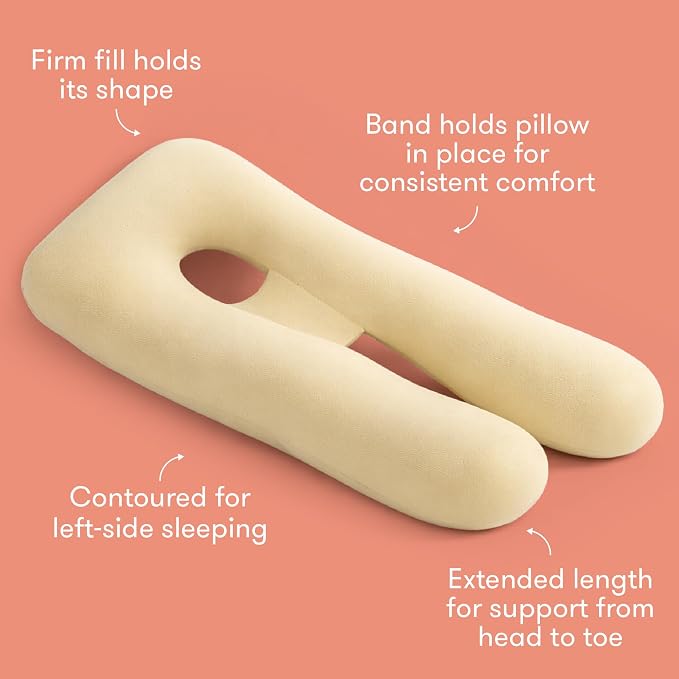 Frida Mom Full Body Support Pregnancy Pillow, Cooling Pregnancy Pillow - Image 4