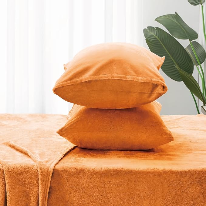 BEDELITE Flannel Sheets King Size Burnt Orange - Image 7