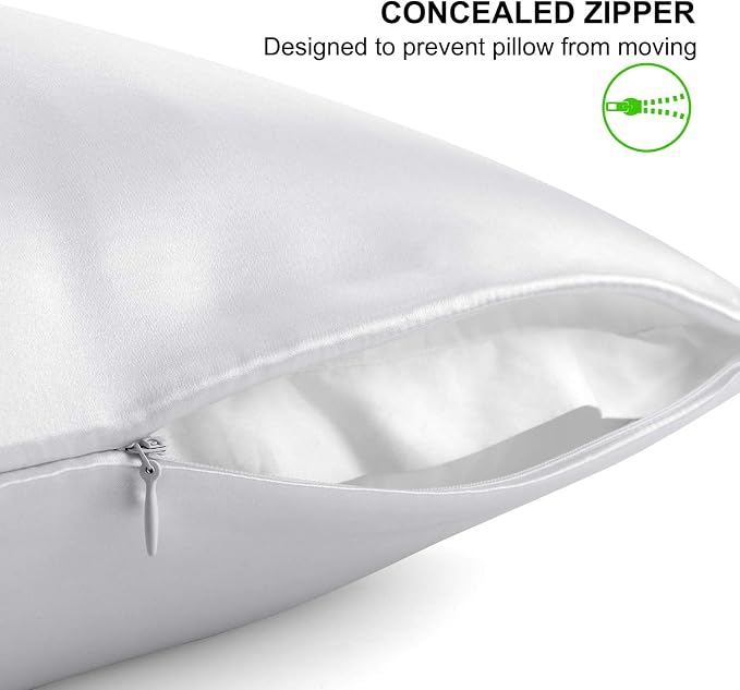 ALASKA BEAR Silk Pillowcase for Hair and Skin, Zipper Closure - Image 3