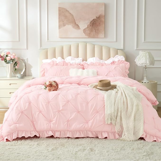 BEDELITE Baby Pink Comforter Set Queen by BEDELITE