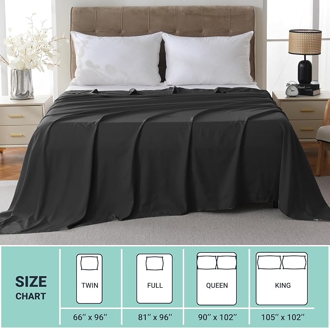 ZPECC Bulk Flat Sheets Only Twin Size 6 Pack, Easy Sort Top Bed Sheet by - Image 5