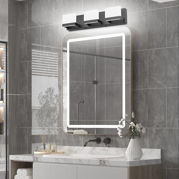 Tipace 3 Lights Black Dimmable LED Vanity Light - Image 2