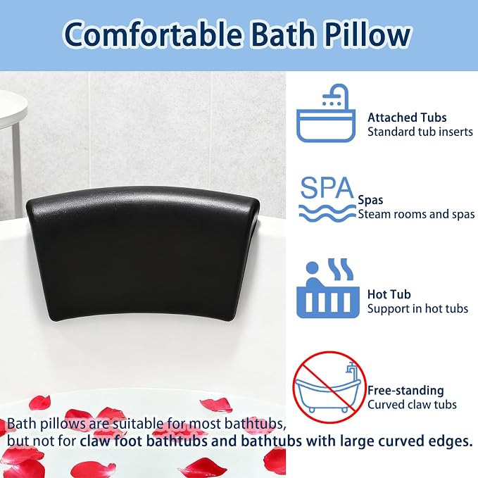 Bath Pillow, Bath Pillows for Tub - Image 3