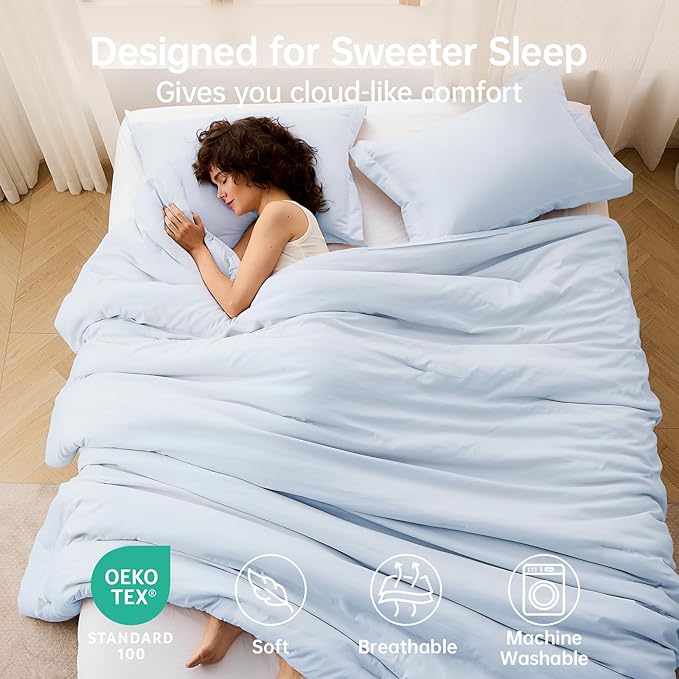 MUXHOMO Full Comforter Sets, All Season Ultra Soft Down Alternative Bedding - Image 2