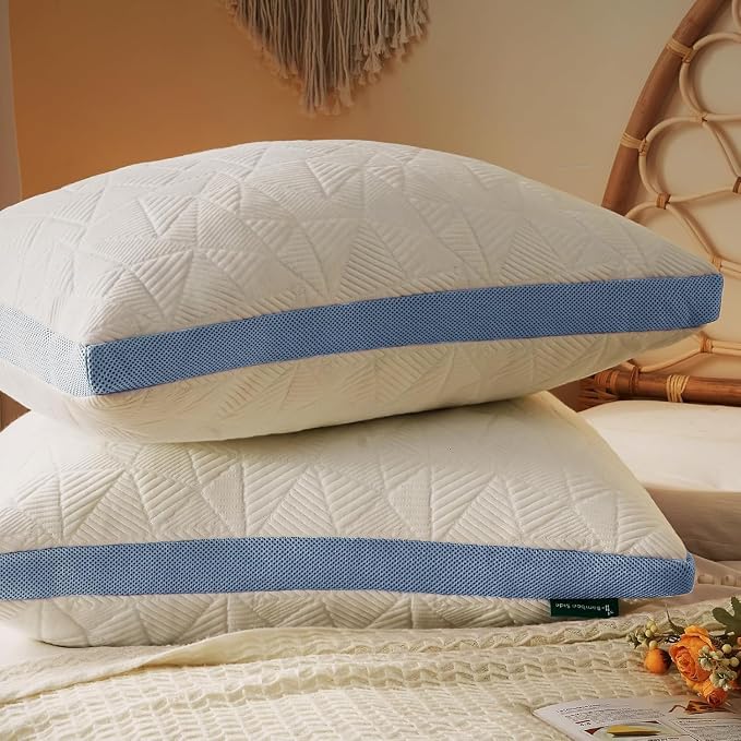 BETU Cooling Pillows Queen Size Set of 2, Shredded Memory Foam Cool Pillows - Image 7