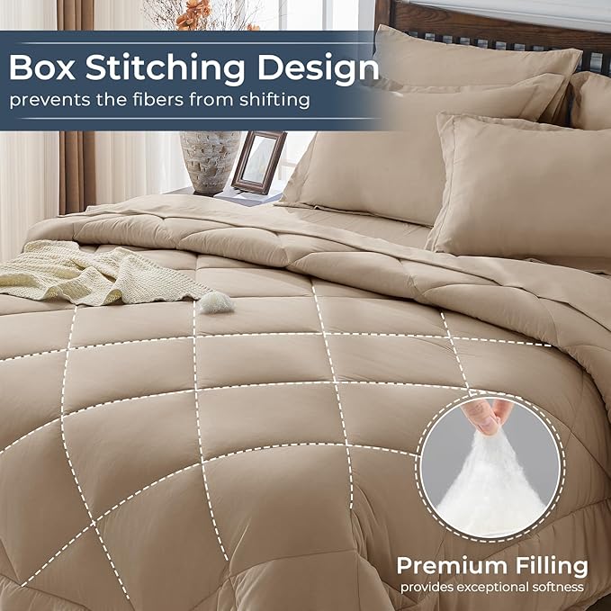 HEVUMYI Khaki Full Comforter Set - Image 4