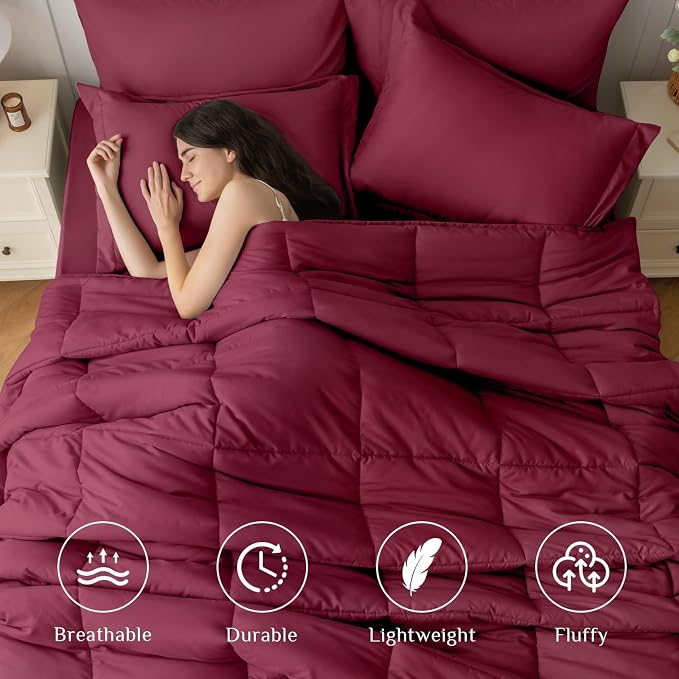 JOLLYVOGUE California King Comforter Set, Ultra-Soft Bed in a Bag Cal King Size - Image 2