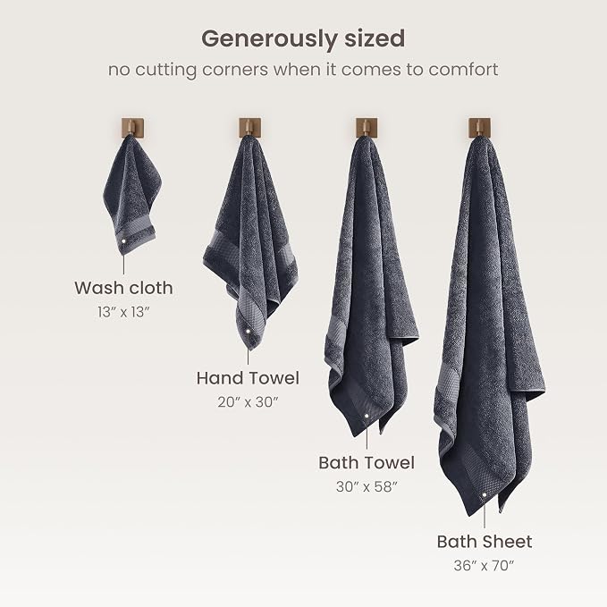 BIOWEAVES 100% Organic Cotton Bath Towel Set | 700 GSM Plush 7-Piece Premium - Image 7