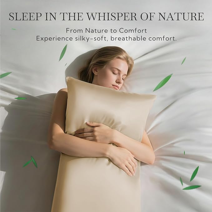 MR&HM Pillow Cases Queen Size Set of 2, Cooling Pillow Case - Image 2