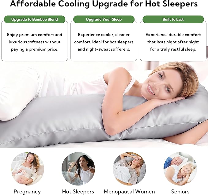MR&HM Cooling Body Pillow Case 20"x54", Body Pillow Cover - Image 4
