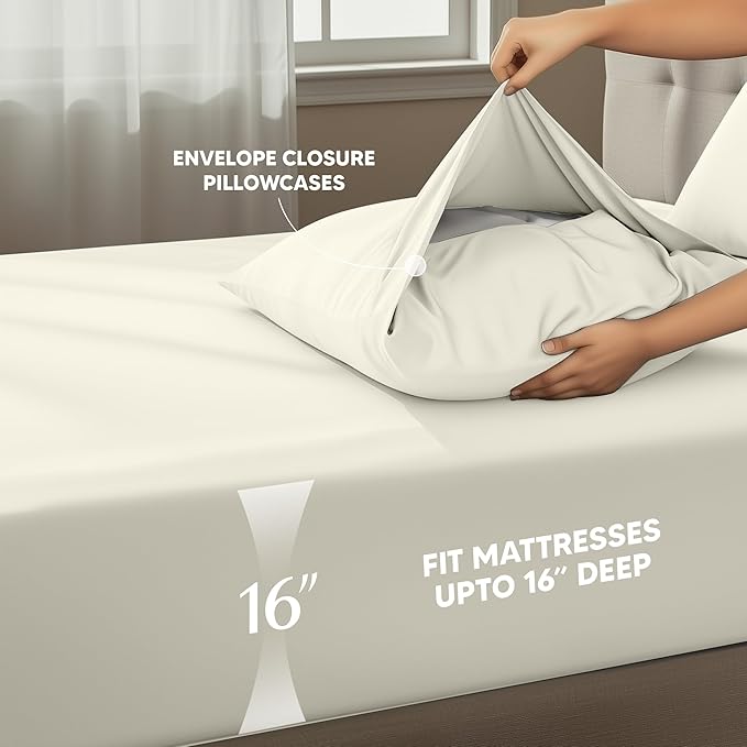 Utopia Bedding Full Size Sheet Set – 4 Piece Bed Sheets, Soft and Breathable - Image 4