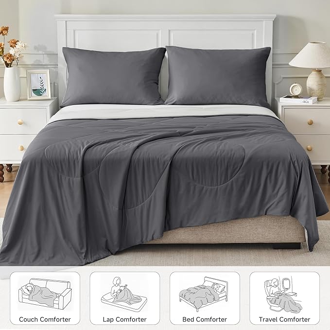 HOMFINE Cooling Comforter Twin Size, Japanese Double-Sided Cold Tech Fabric - Image 6