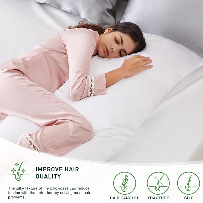 Love's cabin Satin Body Pillowcase 20x54, Cooling Pillow Cover - Image 2