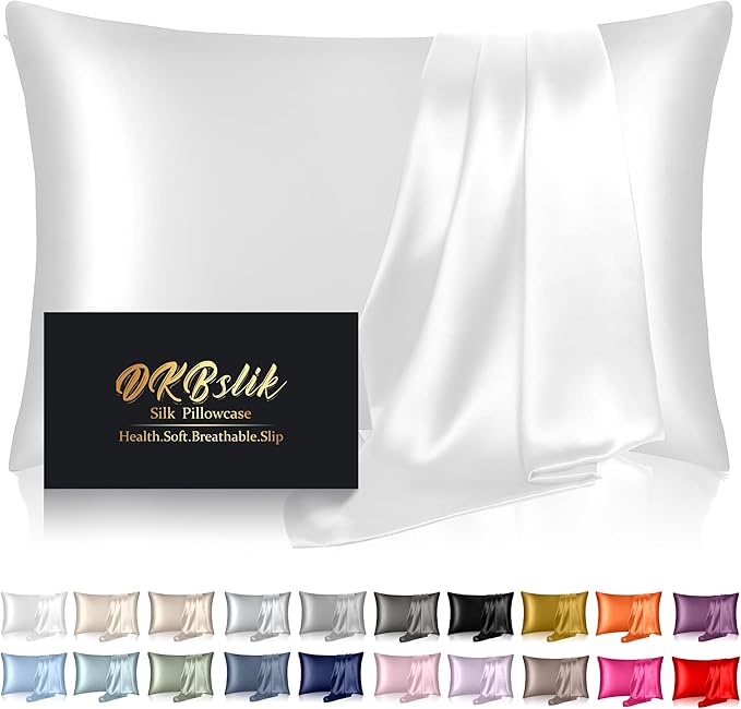 Silk Pillowcase for Hair and Skin, Mulberry Silk Pillow Cases Queen Size - Image 2