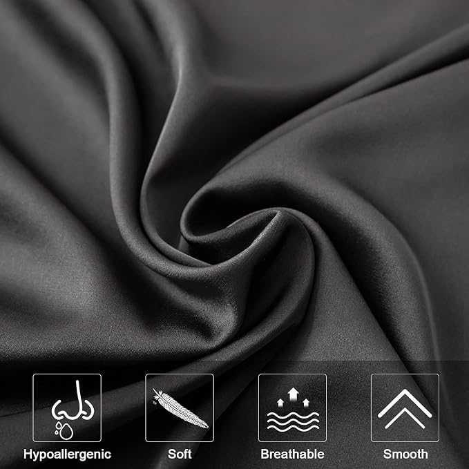 Mulberry Silk Pillowcase for Hair and Skin, Standard Size Cooling Silk Pillow - Image 5