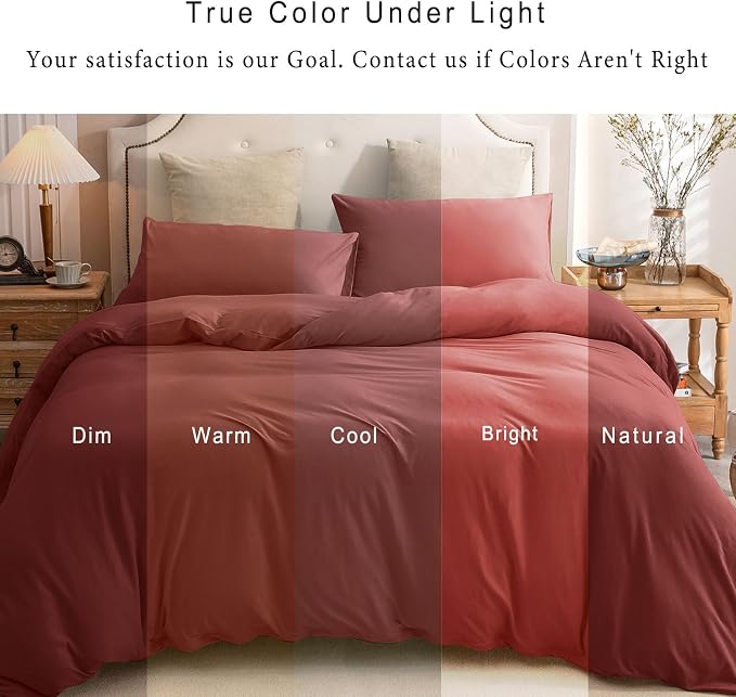 PURE ERA Jersey Knit Duvet Cover Set 100% T-Shirt Cotton Super Soft Comfy 3pc - Image 6