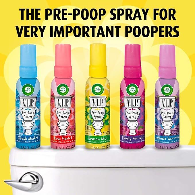 Air Wick V.I.P. Pre-Poop Toilet Spray | Rosy Starlet Scent | Contains Essential - Image 6