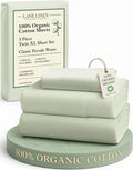 LANE LINEN 100% Mercerized Organic Cotton Twin XL Sheets Set, Soft & Comfy by LaneLinen