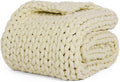 YnM Chenille Weighted Blanket, Handmade Chunky Knitted Design, Soft and Cozy by YNM
