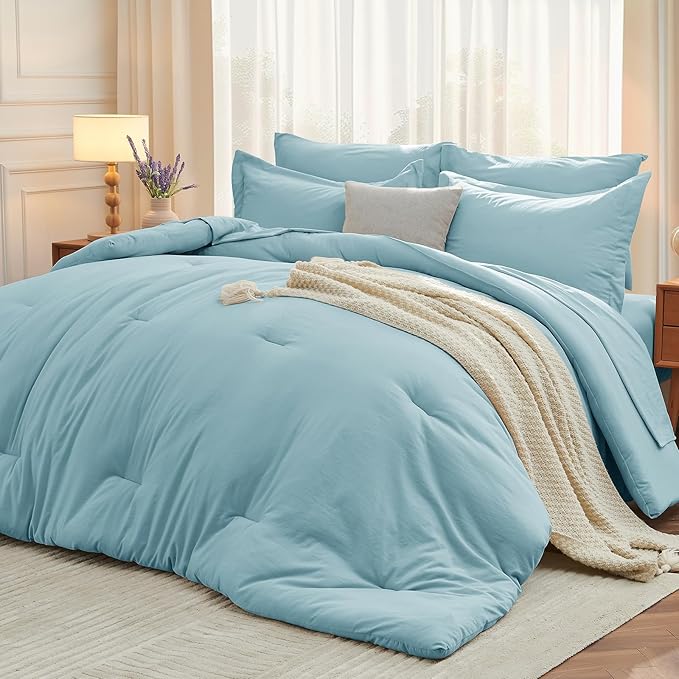 MUXHOMO 5 Pieces Twin XL Comforter Set, Soft Bed in a Bag Twin XL Size by MUXHOMO