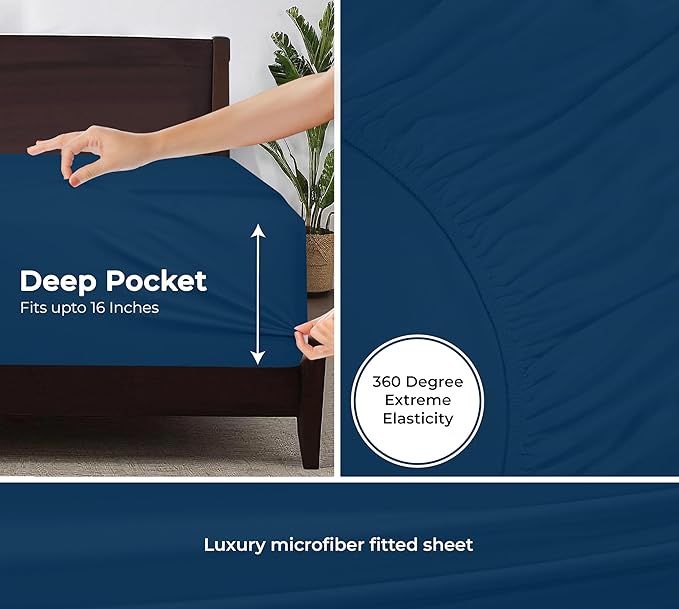 Royale Linens Fitted Sheet Full - Image 3