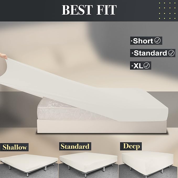 Soft Stretch Full Size Fitted Sheet Only - Image 3