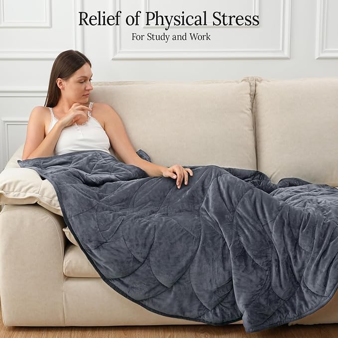 Kaisa Weighted Blanket for Adults, Soft Heavy Blanket Machine Washable - Image 4