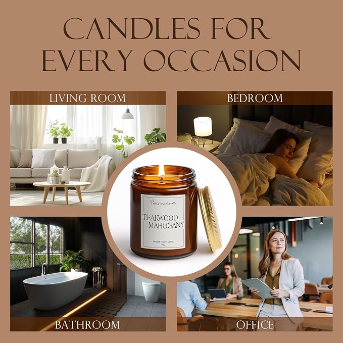 Mahogany & Teakwood Highly Scented Candles - Image 6