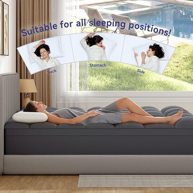ELEMUSE RV Short Queen Grey Mattress Topper - Image 7