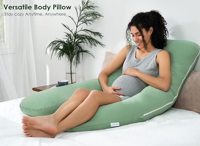 QUEEN ROSE Cooling Pregnancy Pillows, U Shaped Full Body Maternity Pillow - Image 5