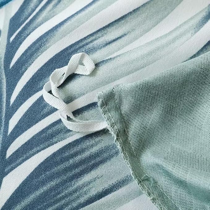 OAITE Duvet Cover Queen Size, Reversible Summer Leaf Green Duvet Cover Set - Image 7