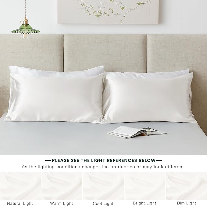 Love's cabin Satin Pillowcase Set of 2 Standard Size 20x26, Cooling Pillow - Image 5