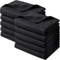 Preboun 10 Pcs Black Flat Sheets Bulk Twin Size Soft Microfiber Top Flat by Preboun