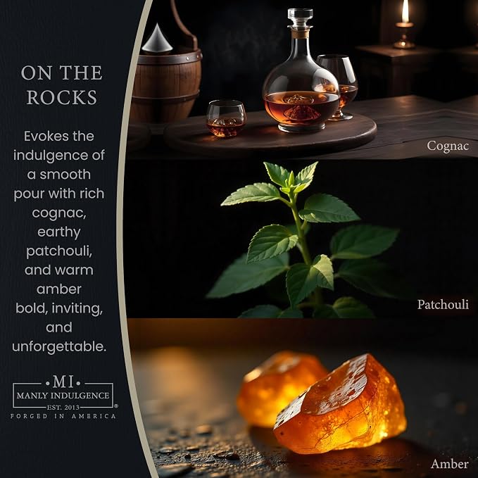 Manly Indulgence On The Rocks Scented Candles - Image 2
