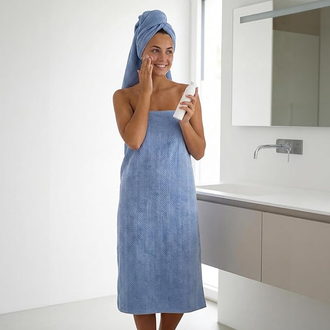 ecolook 4 Pack Microfiber Bath Towels, 31 x 63 inches Extra Large Bath Towel Set - Image 4