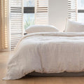 Simple&Opulence 100% Linen Duvet Cover Set 3pcs Yarn Dyed Vertical Pinstripe by SimpleOpulence