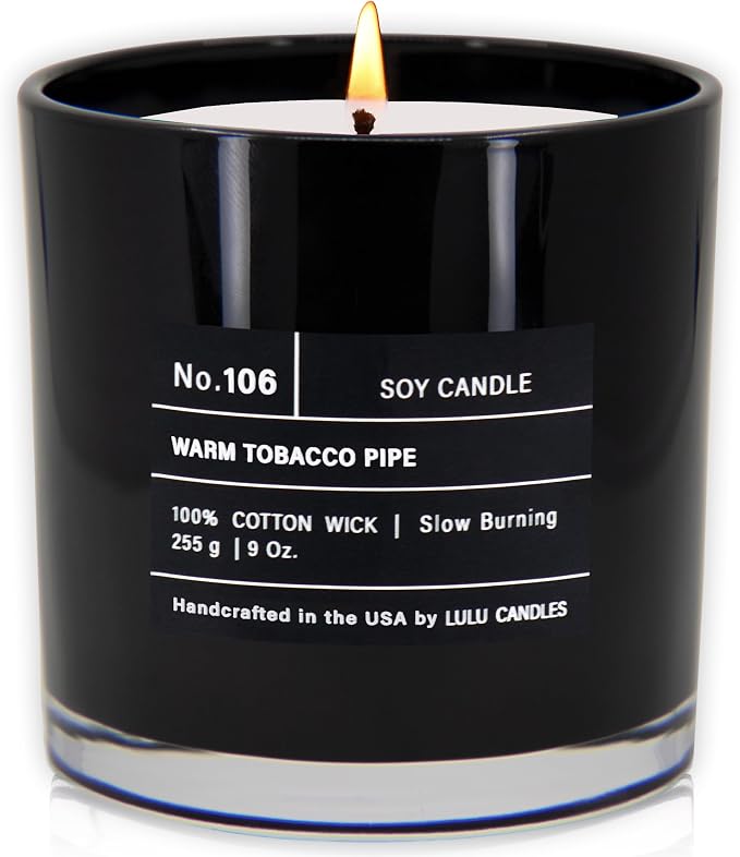 Lulu Candles | Warm Tobacco Pipe | Luxury Scented Soy Jar Candle | Hand Poured by LULUCANDLES