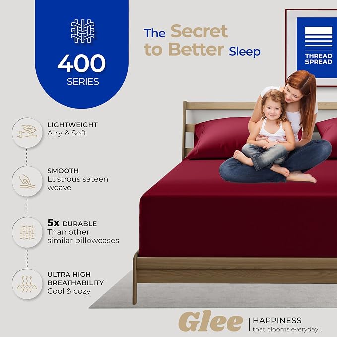 Thread Spread 100% Cotton King Size Pillow Cases Set of 2 - Image 2