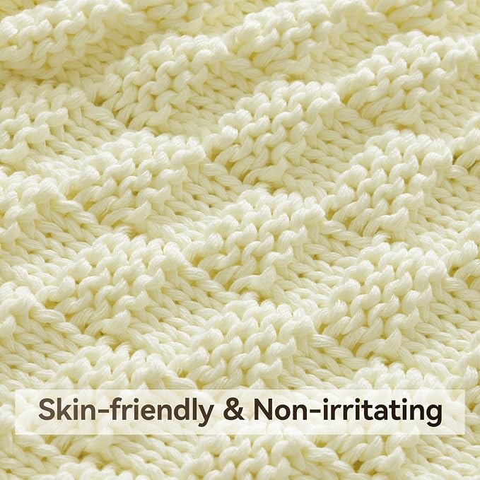 Knitted Weighted Blanket for Adult, No Beads Heavy Blanket 60” x 80'' 15lbs - Image 4
