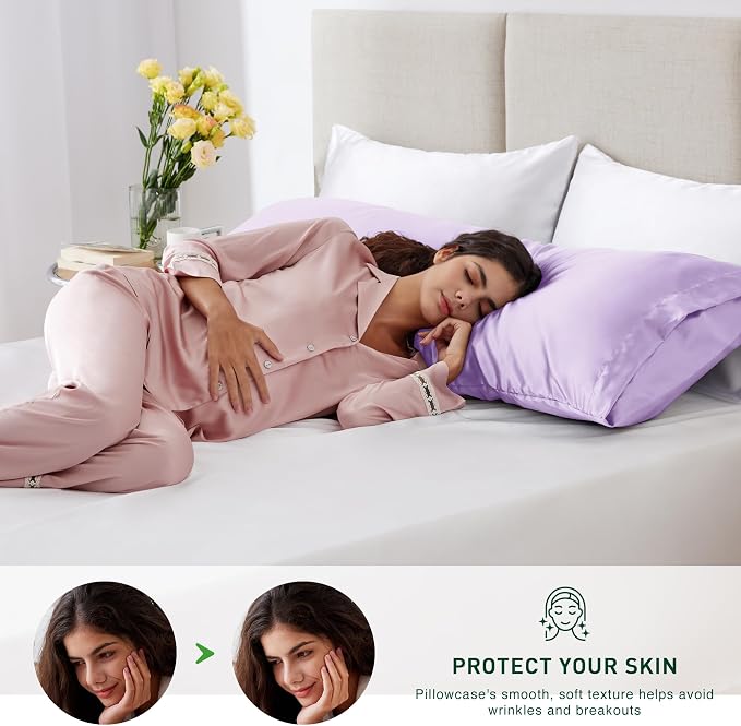 Love's cabin Satin Body Pillowcase 20x54, Cooling Pillow Cover - Image 3