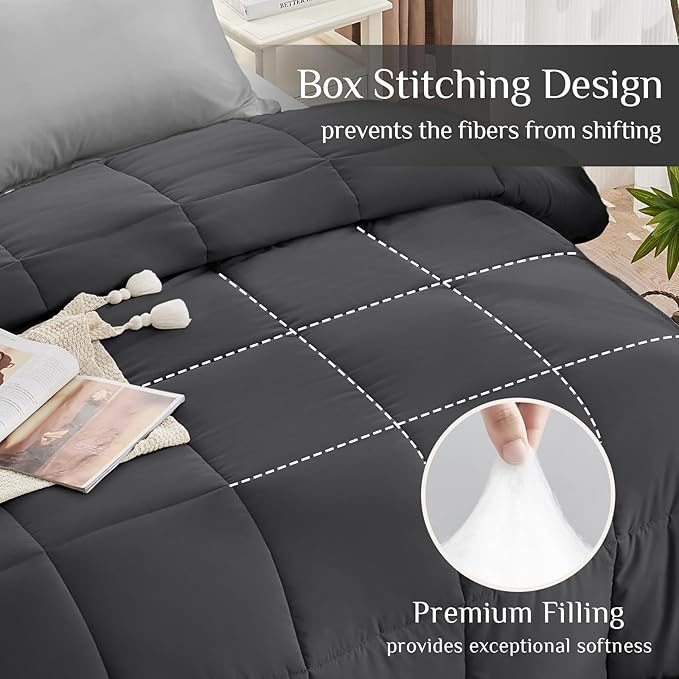 JOLLYVOGUE King Comforter Set, Ultra-Soft Bed in a Bag King Size 7 Pieces - Image 3
