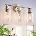 DLLT 3-Light Bathroom Light Fixtures: Nickel Modern Vanity Lights by DINGLILIGHTING