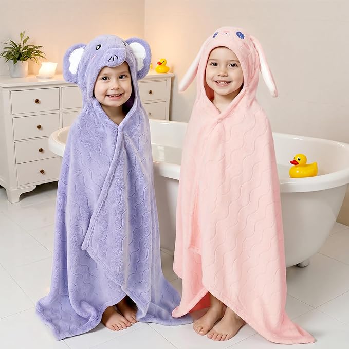 6 PCS Toddler Bath Towel Set for Boy Girl 0-5 Year, Ultra Soft Gifts for Infant - Image 5