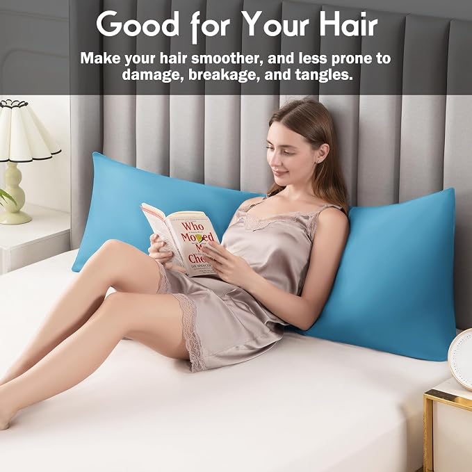 Body Pillowcase with Zipper Cooling Viscose from Bamboo Zippered Pillowcases - Image 5