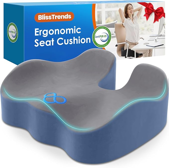 BlissTrends Seat Cushion, Thick Memory Foam Cushions by BlissTrends