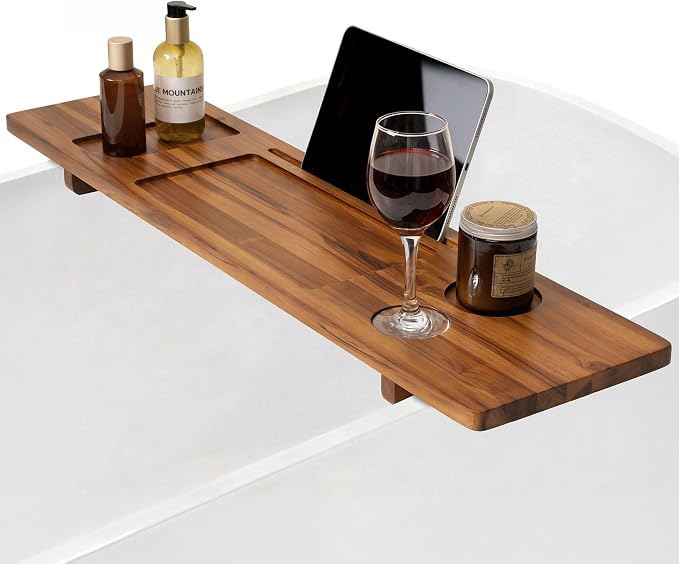 Teak Bathtub Tray by FunMemories