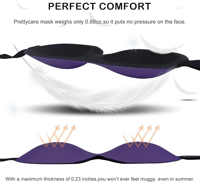 PrettyCare 3D Sleep Mask 2 Pack, Eye Mask - Image 3