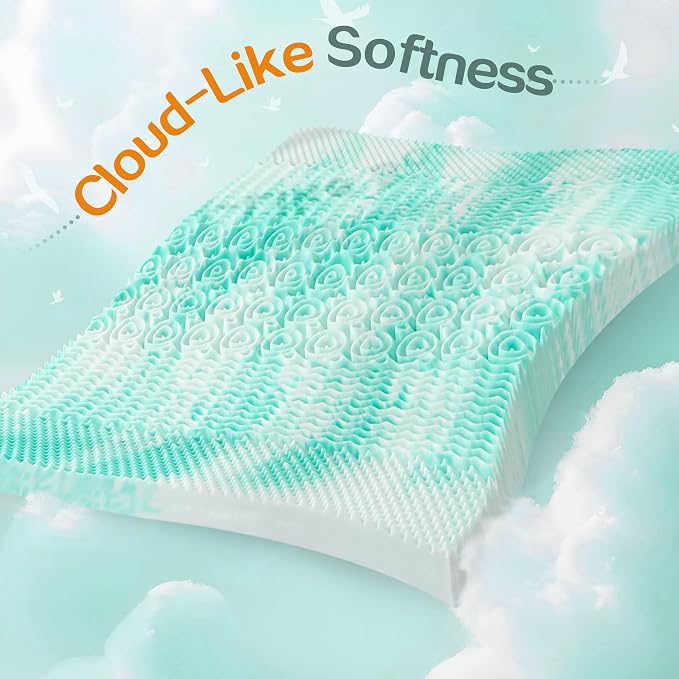 SINWEEK 1.5 Inch Memory Foam Mattress Topper Twin XL, Twin Extra Long Mattress - Image 6